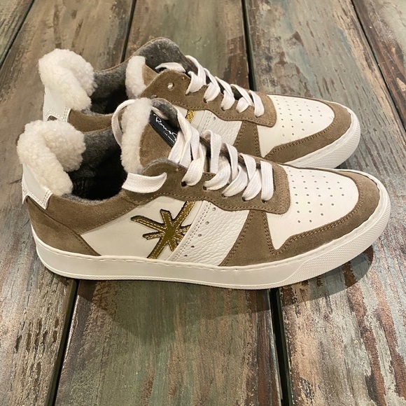 Ross & Snow Sneakers Italian Leather Women’s Skate Shoes Size 7.5 Sherpa Padded - Picture 1 of 10